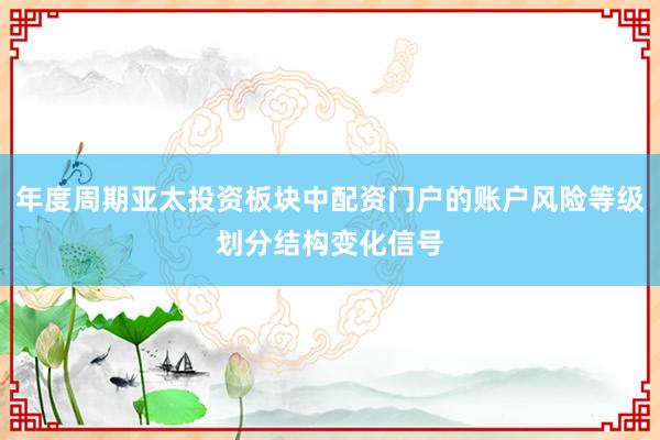 年度周期亚太投资板块中配资门户的账户风险等级划分结构变化信号